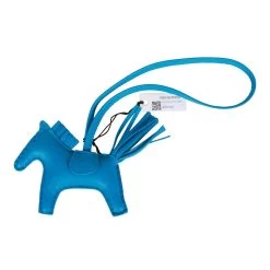 Hermès Hermes Bleu Zanzibar Grigri Horse Rodeo Bag Charm PM