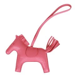 Hermès Hermes Rose Azalee Grigri Horse Rodeo Bag Charm GM