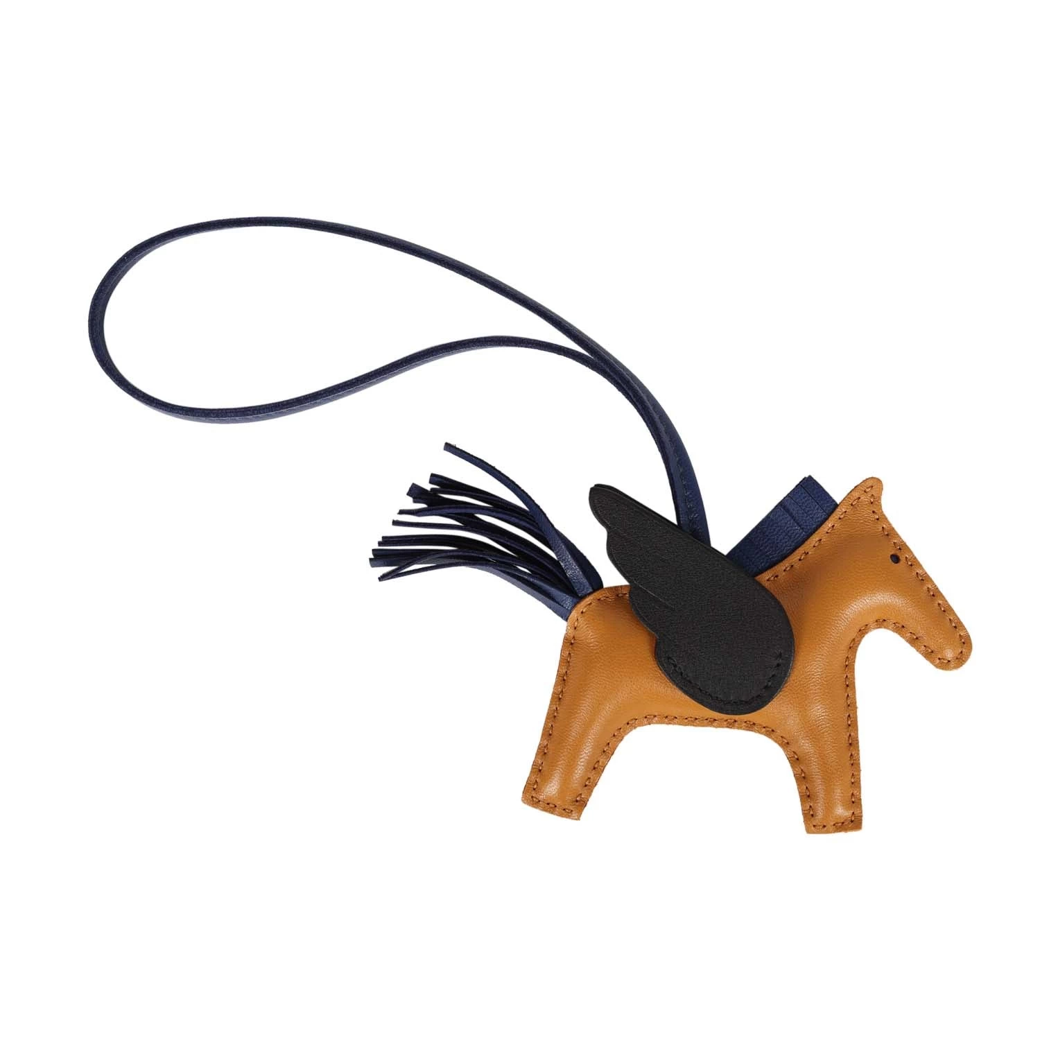 Hermès Hermes Sesame/Bleu Saphir/Black Pegasus Horse Rodeo Bag Charm PM 4 Hermès Hermes Sesame/Bleu Saphir/Black Pegasus Horse Rodeo Bag Charm PM - Image 2