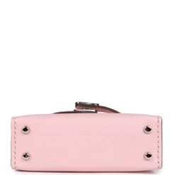 Hermès Hermes Rose Sakura Tadelakt Mini Kelly Twilly Bag Charm Palladium Hardware 15 Hermès Hermes Rose Sakura Tadelakt Mini Kelly Twilly Bag Charm Palladium Hardware -Online Bag Store H CH 231117 1 YW 06