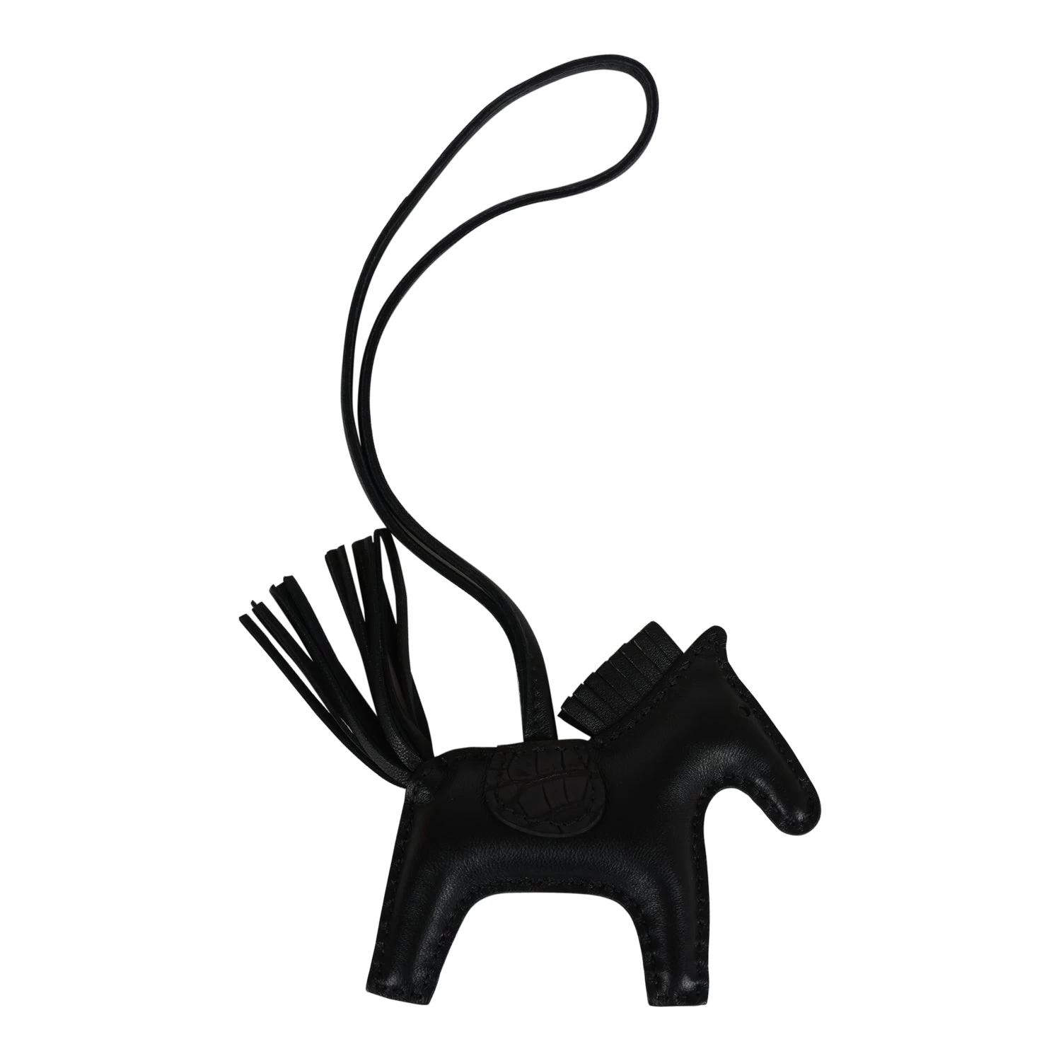 Hermès Hermes So Black Milo Lambskin And Matte Alligator Mississippiensis Rodeo Touch Bag Charm PM 4 Hermès Hermes So Black Milo Lambskin And Matte Alligator Mississippiensis Rodeo Touch Bag Charm PM - Image 2