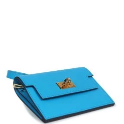 Hermès Hermes Kelly Pocket Slim Wallet Bleu Frida Chevre Gold Hardware 16 Hermès Hermes Kelly Pocket Slim Wallet Bleu Frida Chevre Gold Hardware -Online Bag Store H CH 240102 2 MM 06