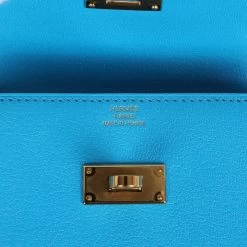 Hermès Hermes Kelly Pocket Slim Wallet Bleu Frida Chevre Gold Hardware 17 Hermès Hermes Kelly Pocket Slim Wallet Bleu Frida Chevre Gold Hardware -Online Bag Store H CH 240102 2 MM 07