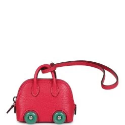 Hermès Hermes Bolide On Wheels Bag Charm Rose Extreme Chevre Chamkila Palladium Hardware