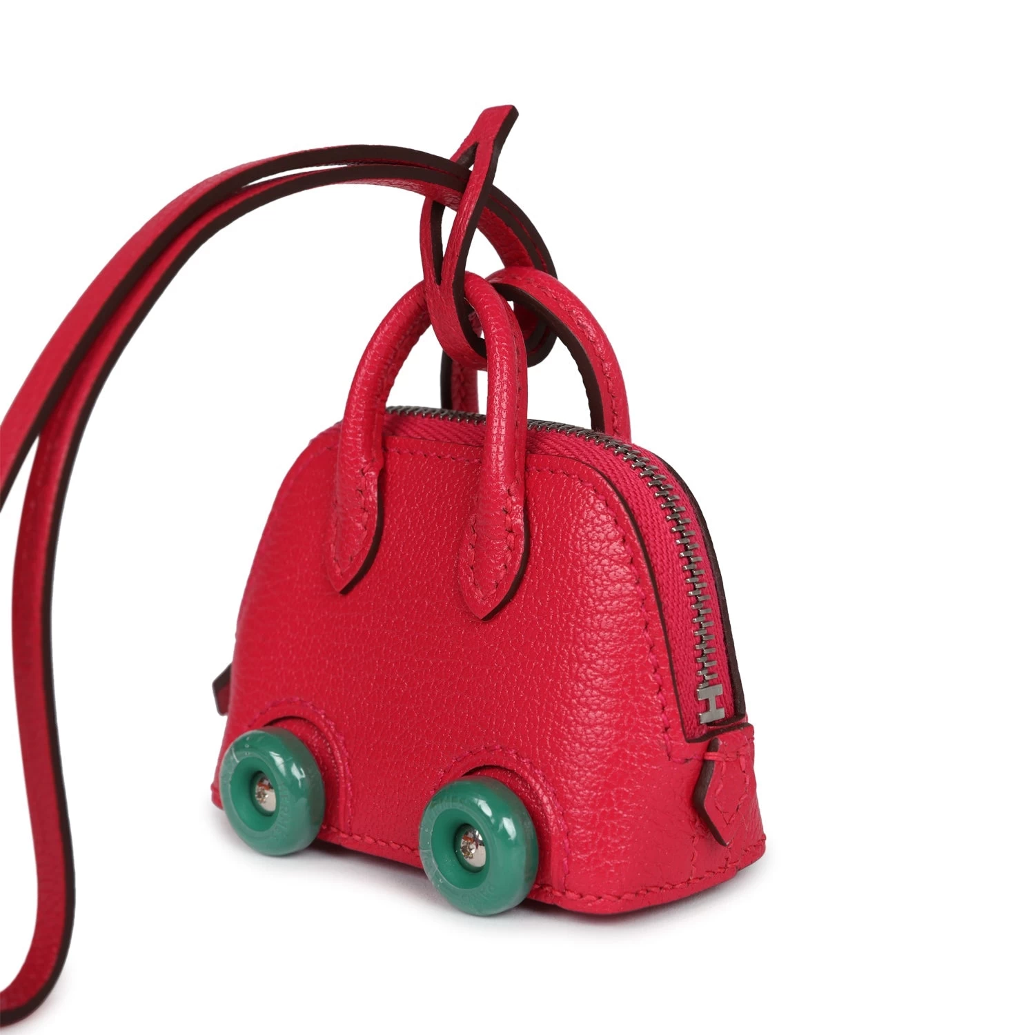 Hermès Hermes Bolide On Wheels Bag Charm Rose Extreme Chevre Chamkila Palladium Hardware 7 Hermès Hermes Bolide On Wheels Bag Charm Rose Extreme Chevre Chamkila Palladium Hardware - Image 5