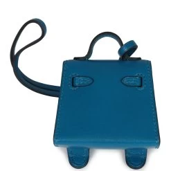 Hermès Hermes Mini Kelly Idole Bag Charm Bleu Izmir Tadelakt Palladium Hardware -Online Bag Store H CH 240201 3 AR 06