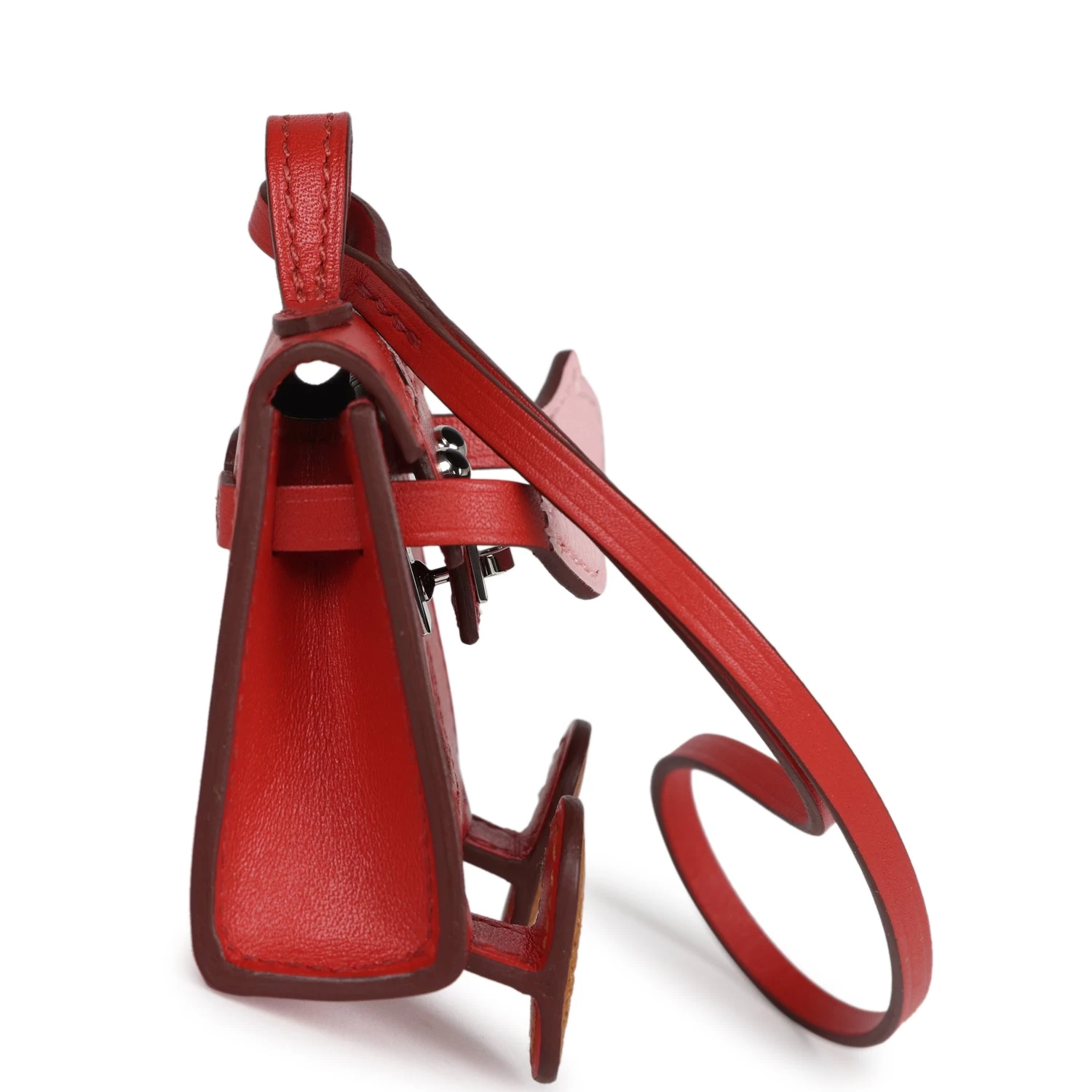 Hermès Hermes Mini Kelly Idole Bag Charm Sanguine Tadelakt Palladium Hardware 5 Hermès Hermes Mini Kelly Idole Bag Charm Sanguine Tadelakt Palladium Hardware - Image 3