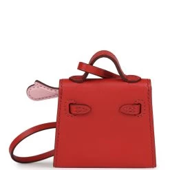 Hermès Hermes Mini Kelly Idole Bag Charm Sanguine Tadelakt Palladium Hardware 14 Hermès Hermes Mini Kelly Idole Bag Charm Sanguine Tadelakt Palladium Hardware -Online Bag Store H CH 240201 4 AR 05