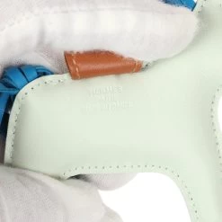 Hermès Hermes Vert Fizz/Bleu Zanzibar/Gold Grigri Horse Rodeo Bag Charm PM -Online Bag Store H CH 240220 1 03