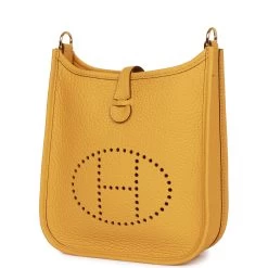 Hermès Hermes Evelyne TPM Jaune Ambre Clemence Gold Hardware -Online Bag Store H E 100622 1 03