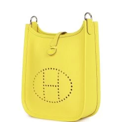 Hermès Hermes Evelyne TPM Lime Clemence Palladium Hardware -Online Bag Store H E 110122 1 05
