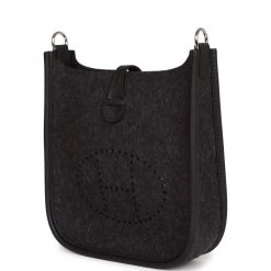 Hermès Hermes Evelyne TPM Graphite Feutre And Black Swift Palladium Hardware 12 Hermès Hermes Evelyne TPM Graphite Feutre And Black Swift Palladium Hardware -Online Bag Store H E 230530 1 03