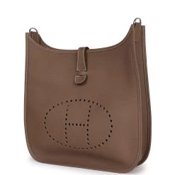 Hermès Hermes Evelyne III GM Etoupe Clemence Palladium Hardware -Online Bag Store H E 230621 2 03