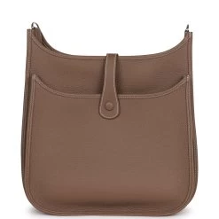 Hermès Hermes Evelyne III GM Etoupe Clemence Palladium Hardware -Online Bag Store H E 230621 2 05