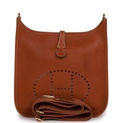 Hermès Hermes Evelyne III PM Fauve Barenia Faubourg Gold Hardware