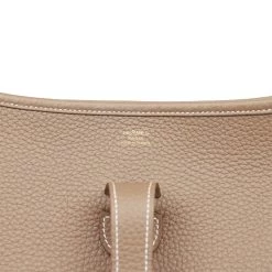 Hermès Hermes Evelyne III GM Etoupe Clemence Gold Hardware -Online Bag Store H E 230712 1 06
