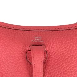 Hermès Hermes Evelyne TPM Rose Texas Clemence Palladium Hardware 16 Hermès Hermes Evelyne TPM Rose Texas Clemence Palladium Hardware -Online Bag Store H E 230720 2 TC 07