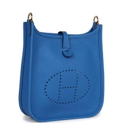 Hermès Hermes Evelyne TPM Bleu Zellige Clemence Gold Hardware -Online Bag Store H E 230720 4 TC 02