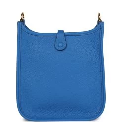 Hermès Hermes Evelyne TPM Bleu Zellige Clemence Gold Hardware -Online Bag Store H E 230720 4 TC 05