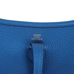 Hermès Hermes Evelyne TPM Bleu Zellige Clemence Gold Hardware -Online Bag Store H E 230720 4 TC 07