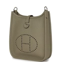 Hermès Hermes Evelyne TPM Sage Clemence Palladium Hardware 14 Hermès Hermes Evelyne TPM Sage Clemence Palladium Hardware -Online Bag Store H E 230922 1 AS 03