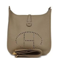 Hermès Hermes Evelyne III PM Beige Marfa Clemence Gold Hardware