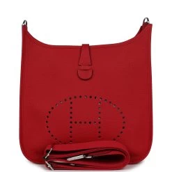 Hermès Hermes Evelyne III PM Vermillion Clemence Palladium Hardware