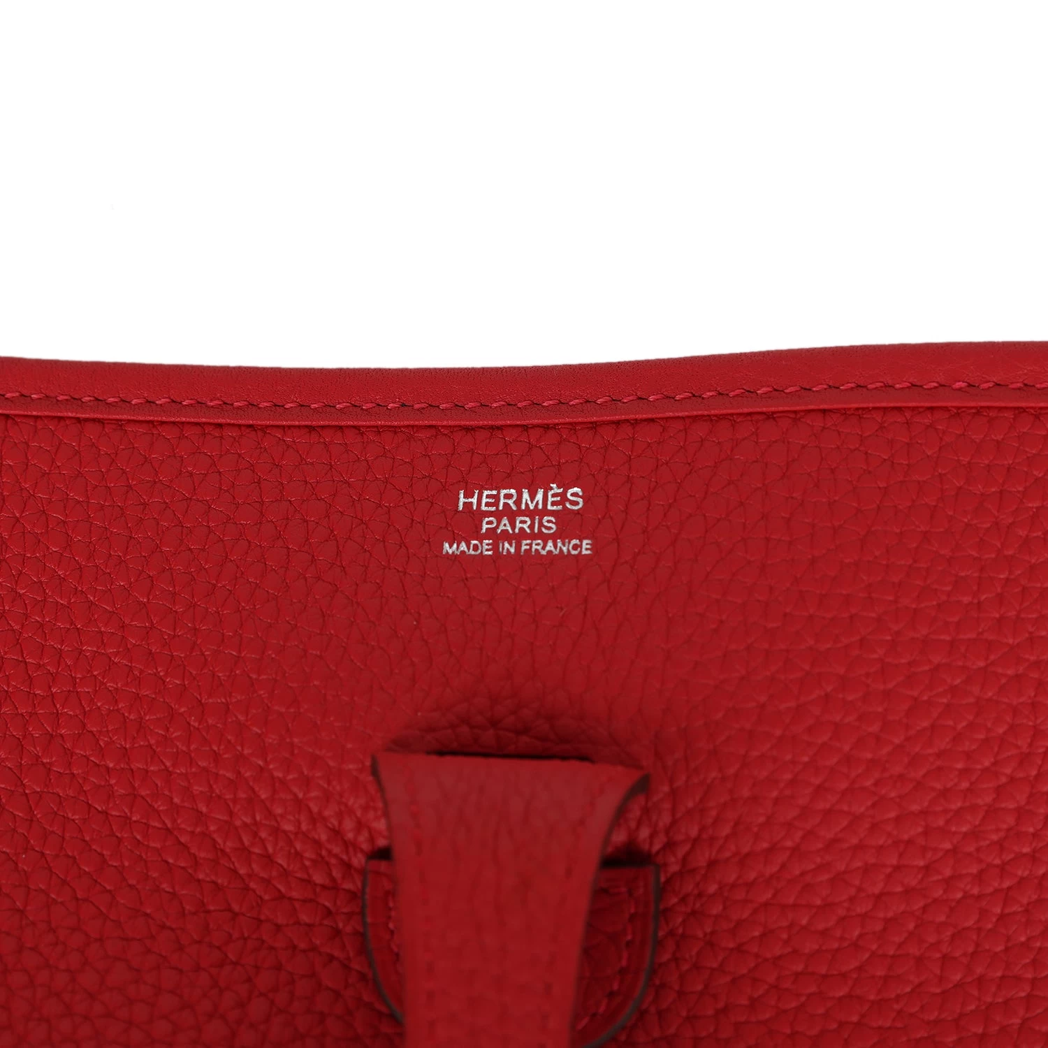 Hermès Hermes Evelyne III PM Vermillion Clemence Palladium Hardware 9 Hermès Hermes Evelyne III PM Vermillion Clemence Palladium Hardware - Image 7