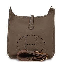 Hermès Hermes Evelyne III PM Etoupe Clemence Gold Hardware