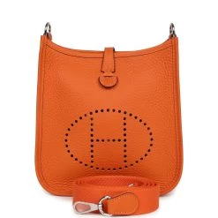 Hermès Hermes Evelyne TPM Orange Clemence Palladium Hardware