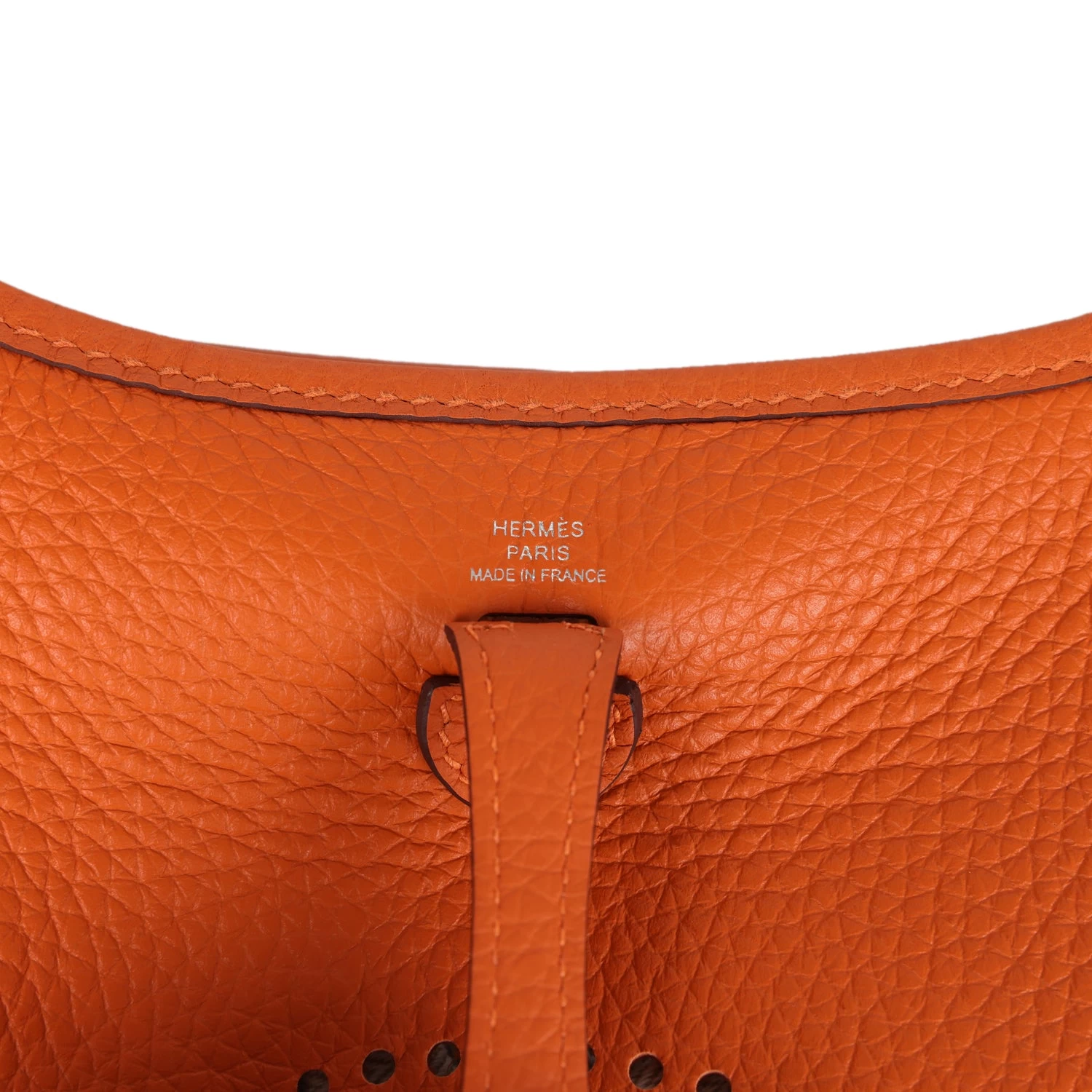 Hermès Hermes Evelyne TPM Orange Clemence Palladium Hardware 9 Hermès Hermes Evelyne TPM Orange Clemence Palladium Hardware - Image 7
