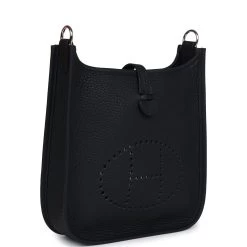 Hermès Hermes Evelyne TPM Black Clemence Palladium Hardware -Online Bag Store H E 240213 1 02