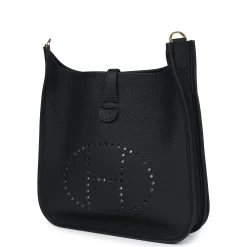 Hermès Hermes Evelyne III PM Black Clemence Gold Hardware 14 Hermès Hermes Evelyne III PM Black Clemence Gold Hardware -Online Bag Store H E 240216 3 03
