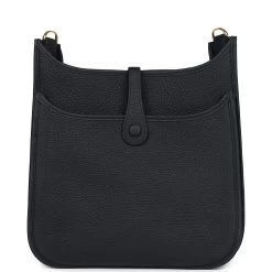 Hermès Hermes Evelyne III PM Black Clemence Gold Hardware 13 Hermès Hermes Evelyne III PM Black Clemence Gold Hardware -Online Bag Store H E 240216 3 05