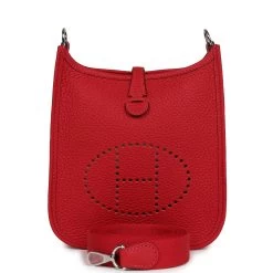 Hermès Hermes Evelyne TPM Vermillion Clemence Palladium Hardware