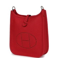 Hermès Hermes Evelyne TPM Vermillion Clemence Palladium Hardware -Online Bag Store H E 240221 1 03
