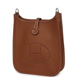 Hermès Hermes Evelyne TPM Gold Clemence Palladium Hardware 14 Hermès Hermes Evelyne TPM Gold Clemence Palladium Hardware -Online Bag Store H E 240314 2 NM 03