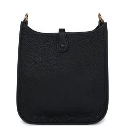 Hermès Hermes Evelyne TPM Black Clemence Gold Hardware 13 Hermès Hermes Evelyne TPM Black Clemence Gold Hardware -Online Bag Store H E 240314 3 NM 05