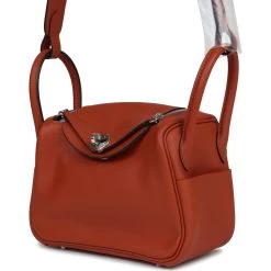 Hermès Hermes Mini Lindy Cuivre And Rose Texas Verso Swift Palladium Hardware -Online Bag Store H FBSLG 011723 1 03