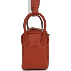 Hermès Hermes Mini Lindy Cuivre And Rose Texas Verso Swift Palladium Hardware -Online Bag Store H FBSLG 011723 1 04