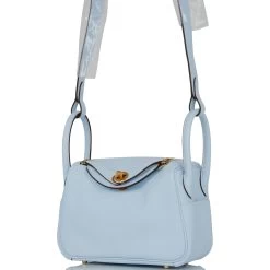 Hermès Hermes Mini Lindy Bleu Brume Swift Gold Hardware -Online Bag Store H FBSLG 032322 1 06