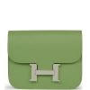 Hermès Hermes Constance Slim Wallet Vert Criquet Epsom Palladium Hardware -Online Bag Store H FBSLG 042622 2 01