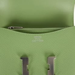 Hermès Hermes Constance Slim Wallet Vert Criquet Epsom Palladium Hardware -Online Bag Store H FBSLG 042622 2 07
