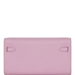 Hermès Hermes Kelly Wallet To Go Mauve Sylvestre Epsom Palladium Hardware -Online Bag Store H FBSLG 042622 4 04