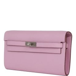 Hermès Hermes Kelly Wallet To Go Mauve Sylvestre Epsom Palladium Hardware -Online Bag Store H FBSLG 042622 4 05