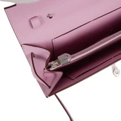 Hermès Hermes Kelly Wallet To Go Mauve Sylvestre Epsom Palladium Hardware -Online Bag Store H FBSLG 042622 4 08