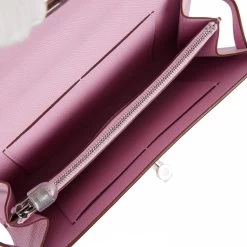 Hermès Hermes Kelly Wallet To Go Mauve Sylvestre Epsom Palladium Hardware -Online Bag Store H FBSLG 042622 4 10