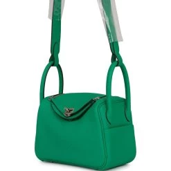 Hermès Hermes Mini Lindy Menthe Clemence Palladium Hardware -Online Bag Store H FBSLG 051322 1 06