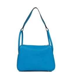 Hermès Hermes Lindy 26 Bleu Zanzibar Verso Clemence Palladium Hardware -Online Bag Store H FBSLG 072022 3 04