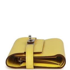 Hermès Hermes Medium Kelly Depliant Wallet Jaune Citron Ostrich Palladium Hardware -Online Bag Store H FBSLG 081722 1 XZ 05